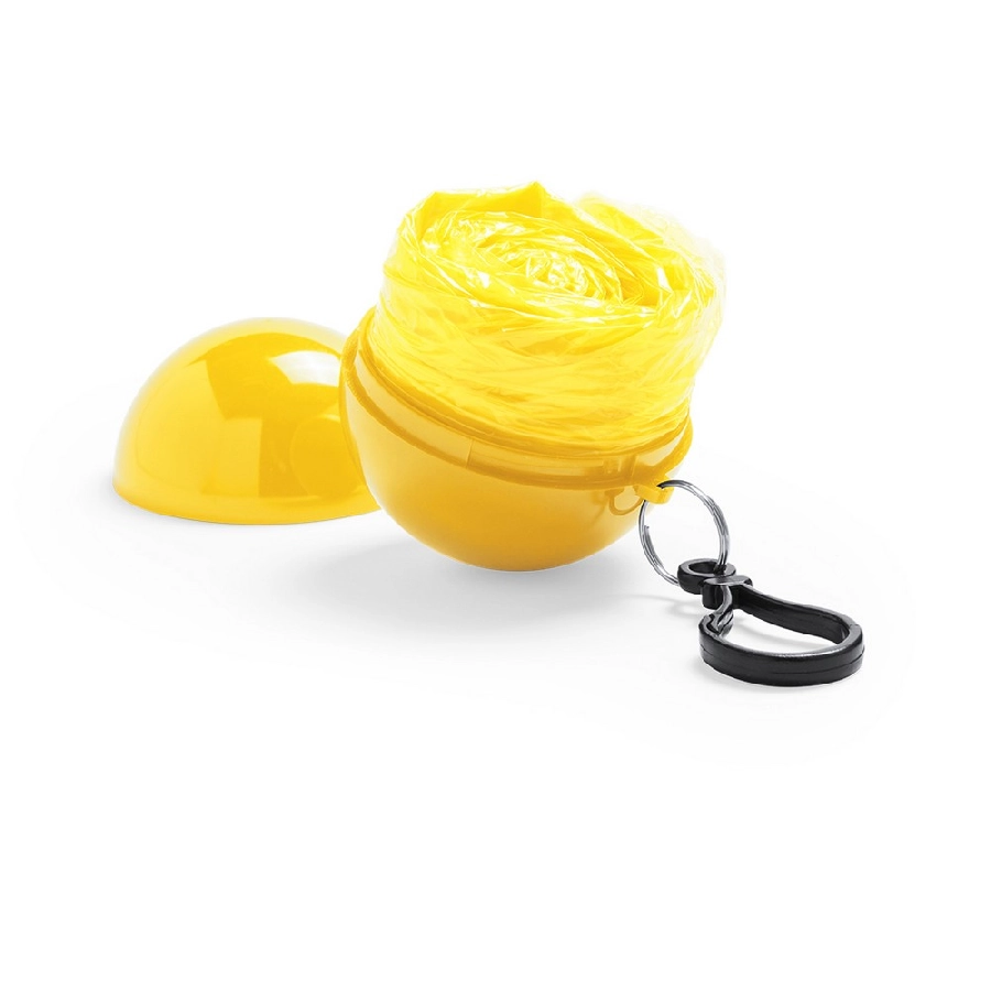 Peleryna z kapturem w kulce, rozmiar dziecięcy V4622-08 żółty