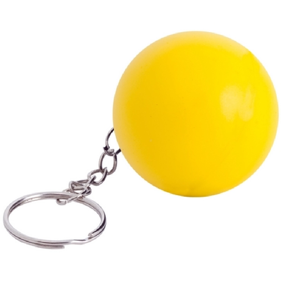 Brelok do kluczy, piłeczka antystresowa V4640-08 żółty