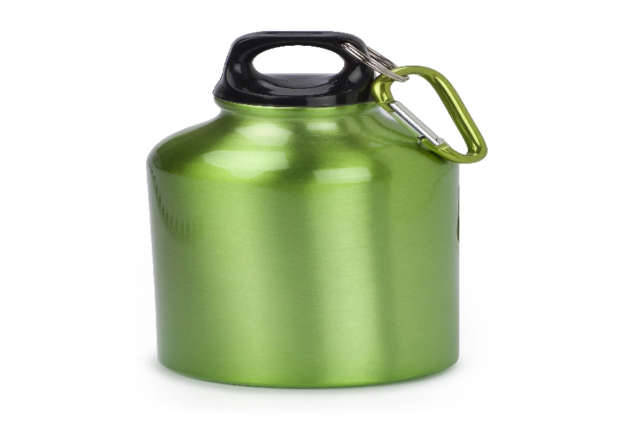 Butelka sportowa 400 ml z karabińczykiem V4659-10 zielony