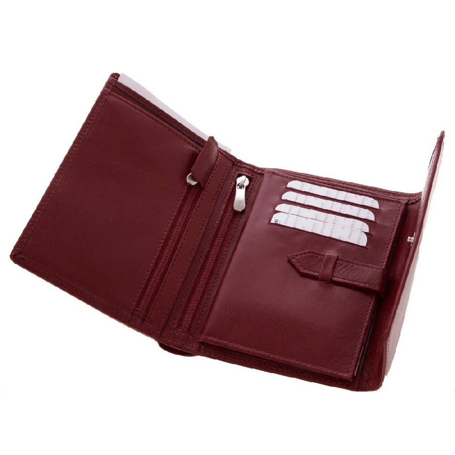 Skórzany portfel damski Mauro Conti V4808-05 czerwony
