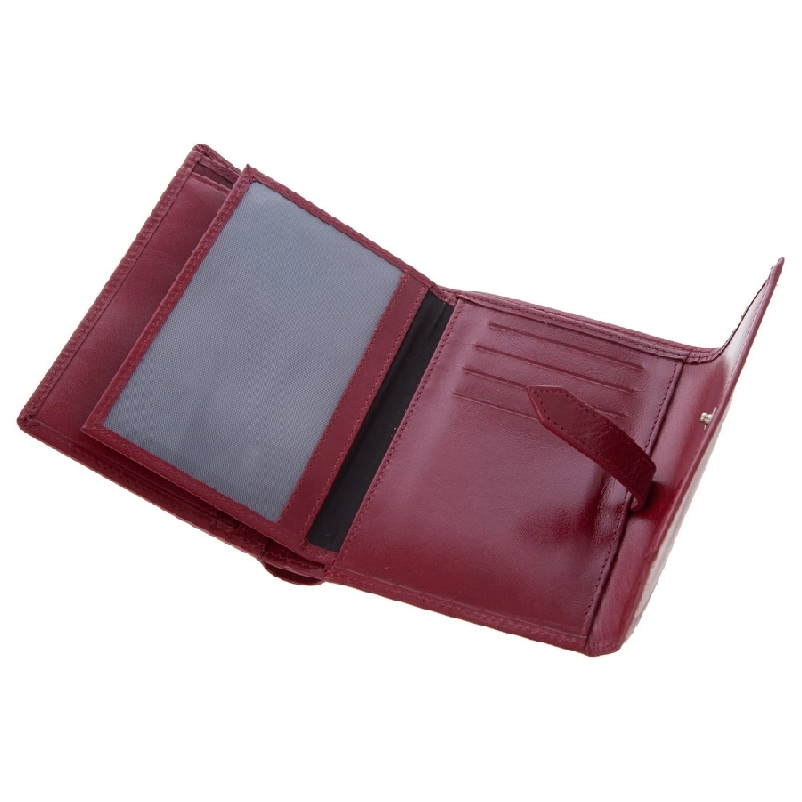 Skórzany portfel damski Mauro Conti | Virginia V4808-05 czerwony