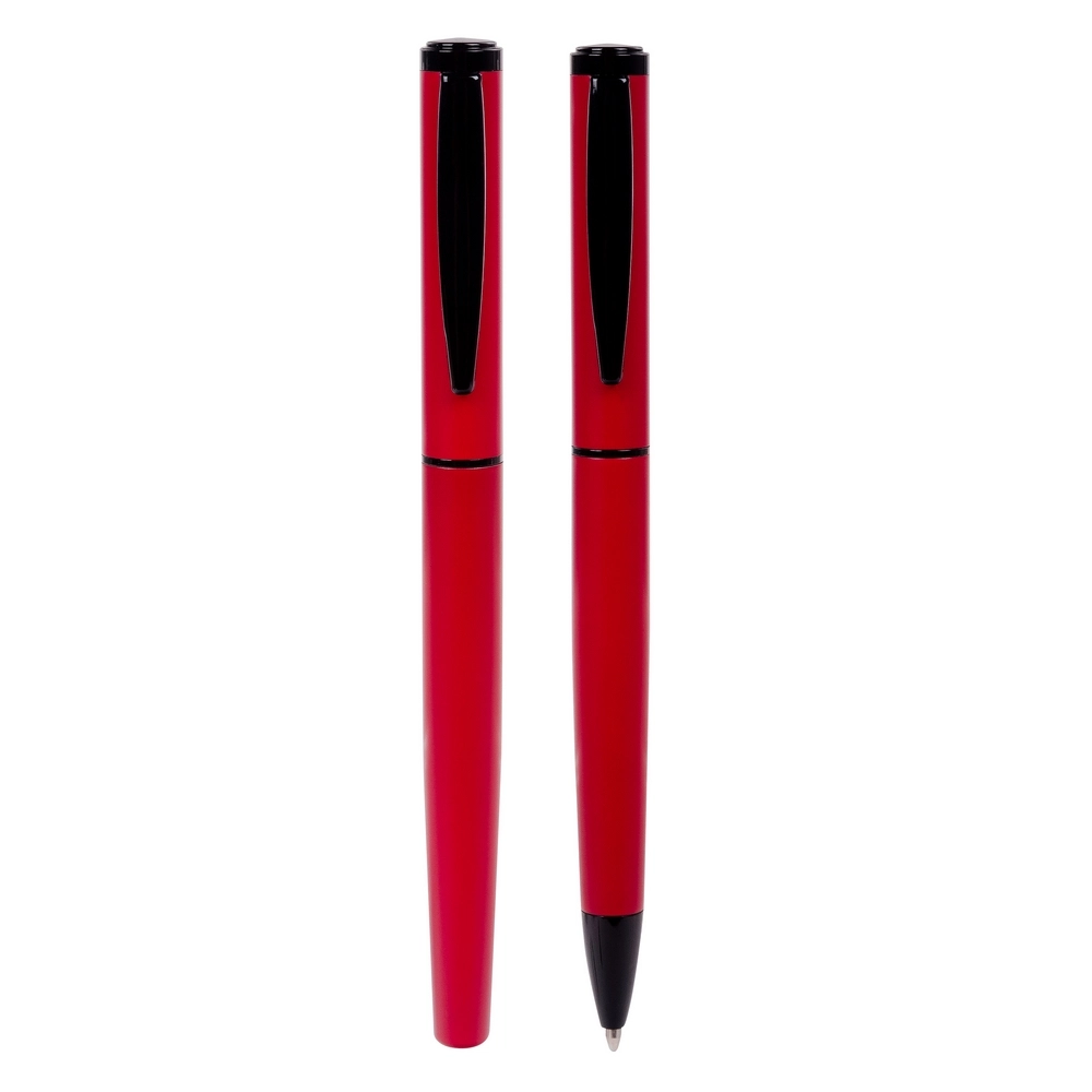 Zestaw piśmienny Mauro Conti, długopis i pióro kulkowe | Sarah V4831-05 czerwony
