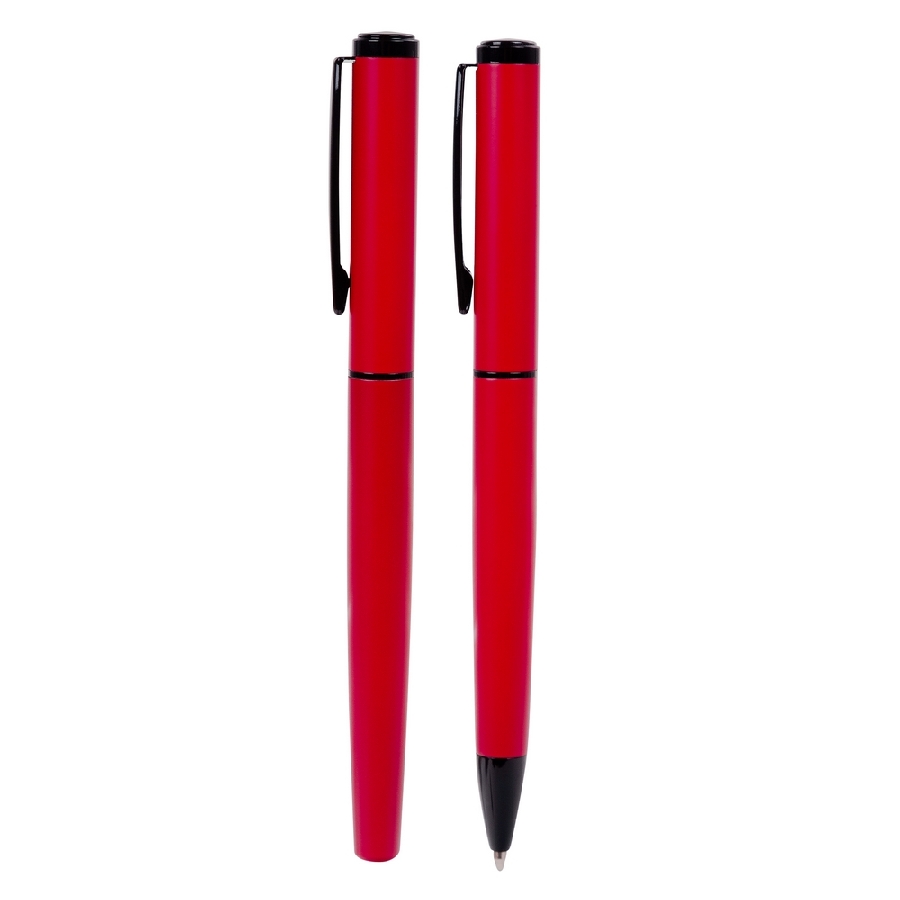 Zestaw piśmienny Mauro Conti, długopis i pióro kulkowe V4831-05 czerwony