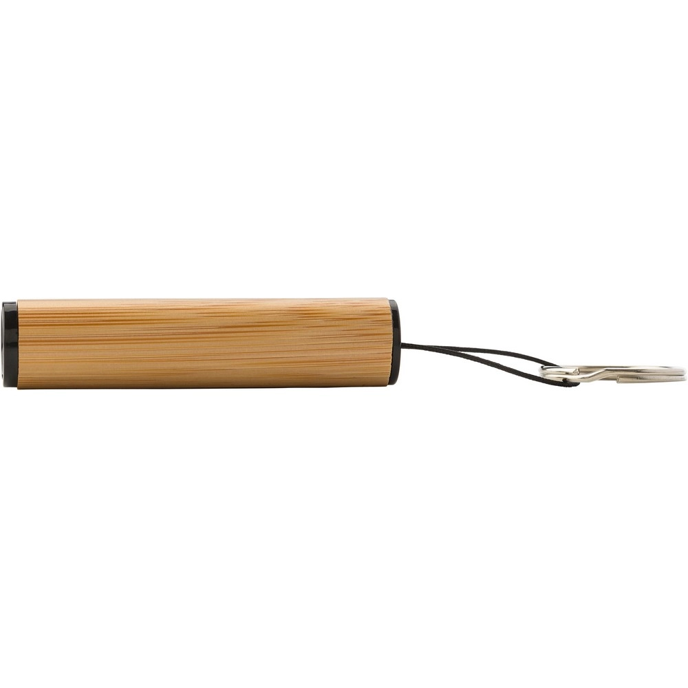 Bambusowy brelok do kluczy, lampka LED V4896-17