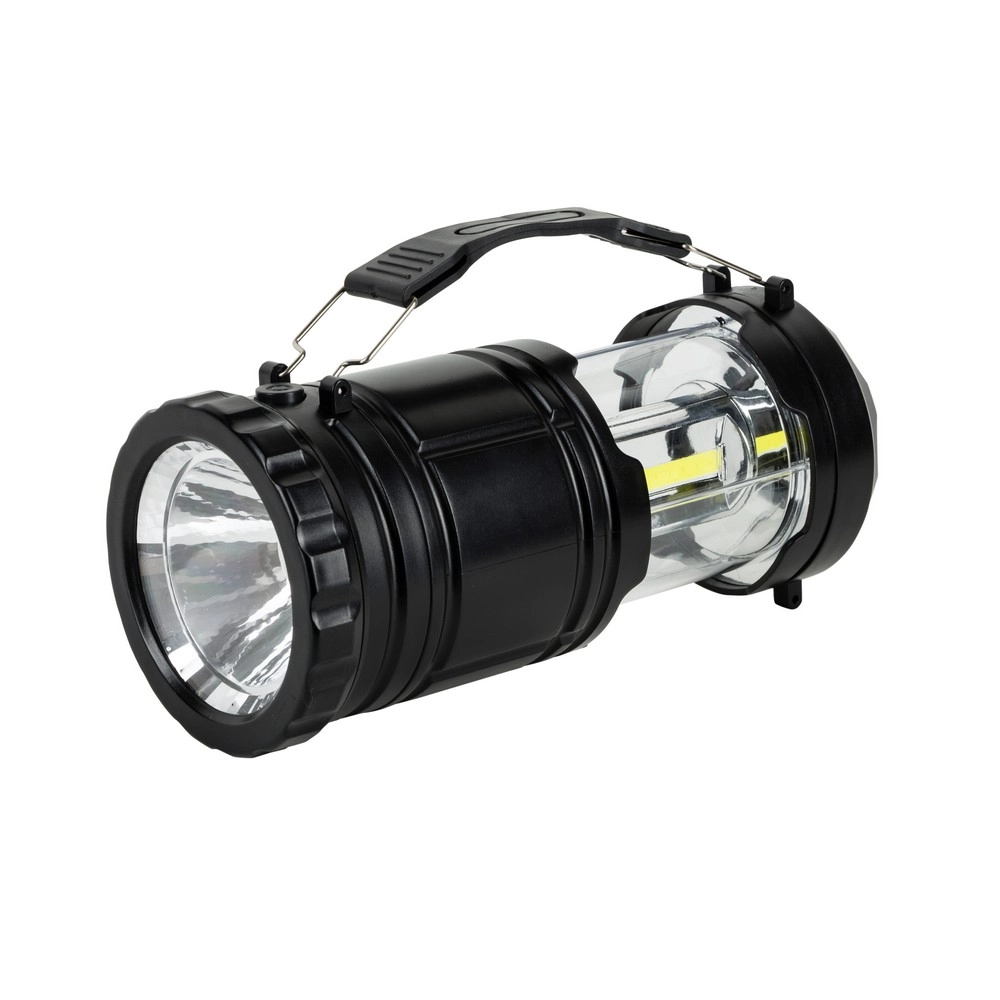 Lampka kempingowa ze światłem COB Air Gifts, latarenka, latarka V4898-03 czarny