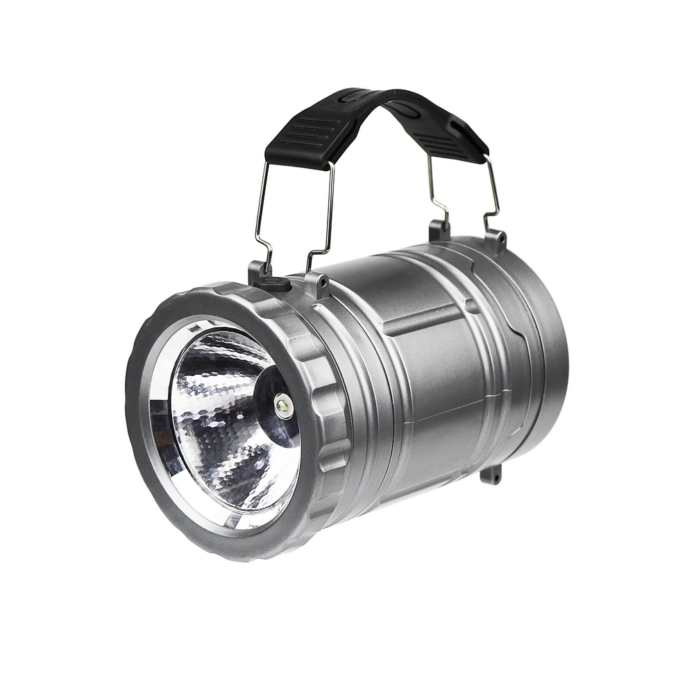 Lampka kempingowa ze światłem COB Air Gifts, latarenka, latarka V4898-19 szary