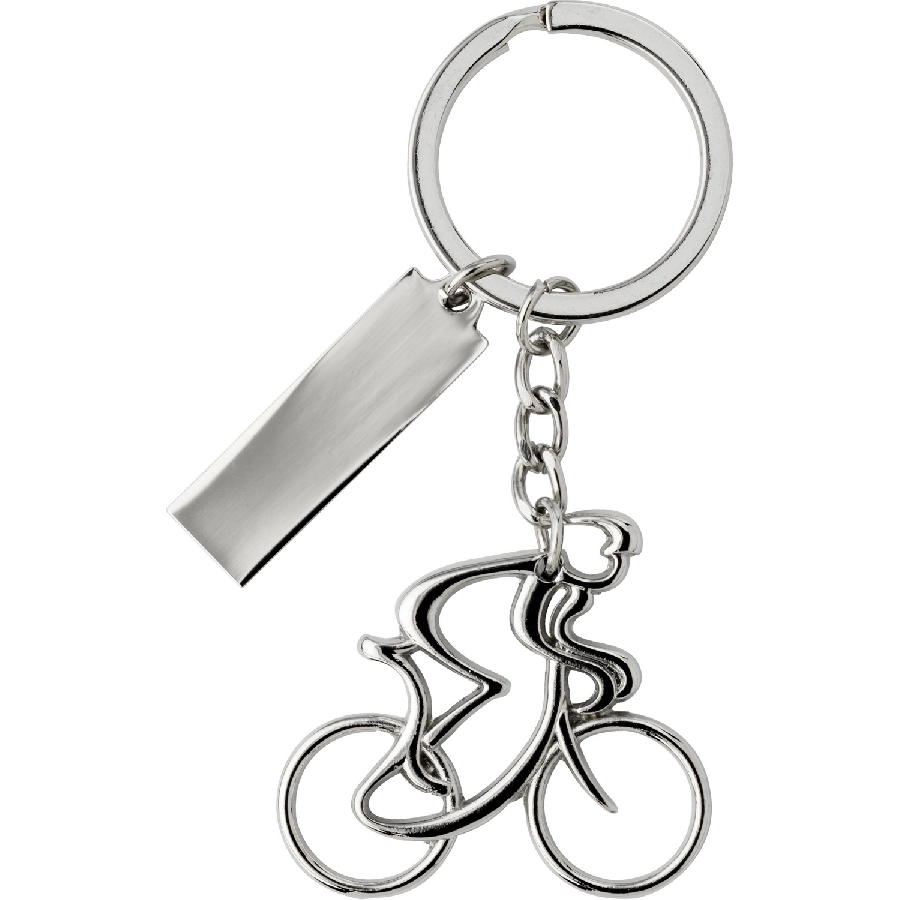 Brelok do kluczy rowerzysta V4948-32 srebrny
