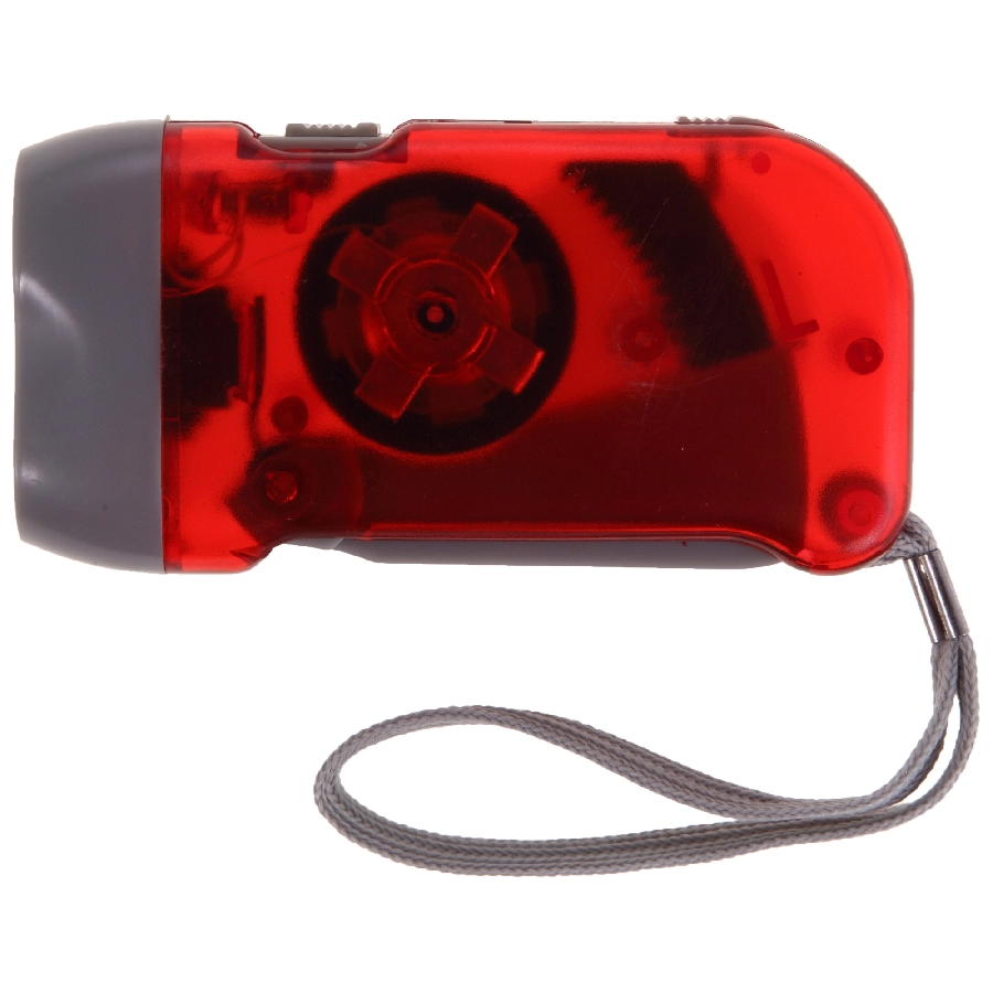 Latarka na dynamo 2 LED V5504-05 czerwony