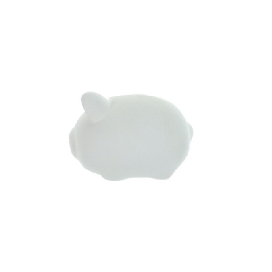 Skarbonka świnka do malowania, farbki i pędzelek V6453-02 biały