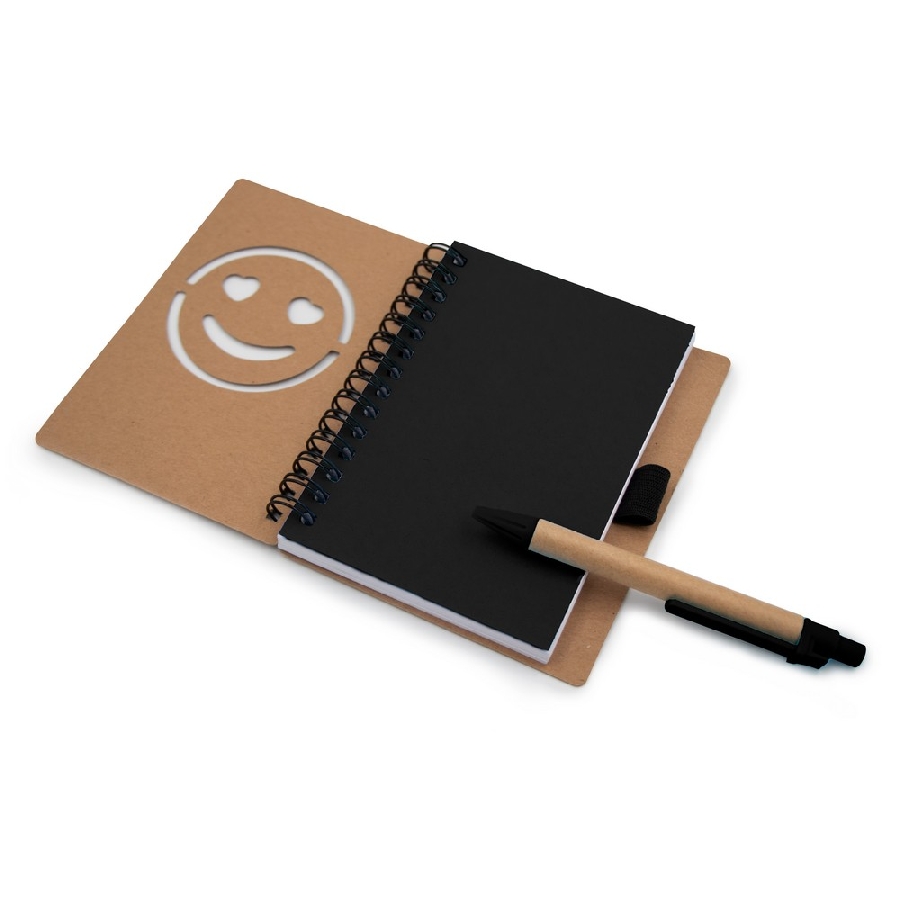 Notatnik ok. B7 uśmiechnięta buzia z długopisem | Dylan V7247-03