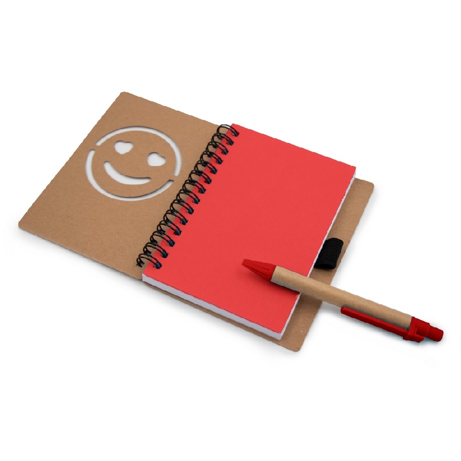 Notatnik ok. B7 uśmiechnięta buzia z długopisem | Dylan V7247-05