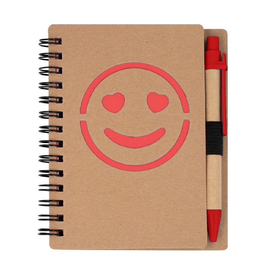 Notatnik ok. B7 uśmiechnięta buzia z długopisem | Dylan V7247-05