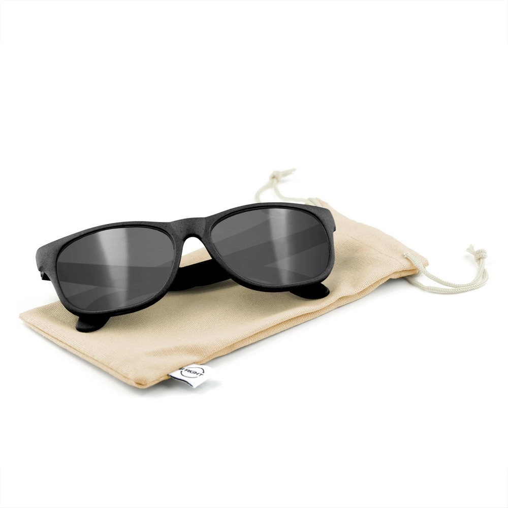 Okulary przeciwsłoneczne ze słomy pszenicznej B'RIGHT, bawełniane etui w komplecie | Adam V7375-03