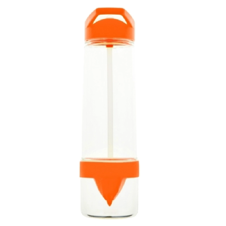 Butelka sportowa 750 ml, wyciskarka do cytrusów, słomka V7469-07 pomarańczowy