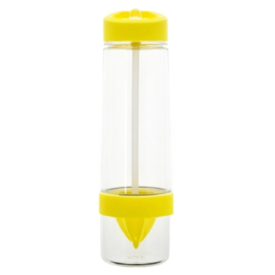Butelka sportowa 750 ml, wyciskarka do cytrusów, słomka V7469-08 żółty