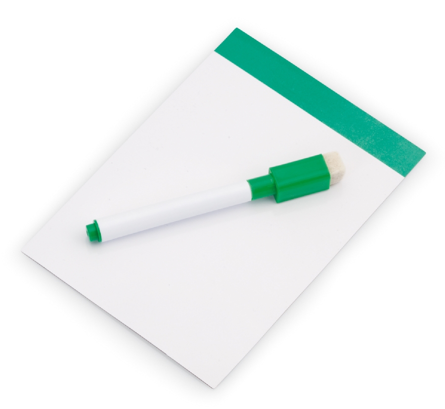 Magnetyczna tablica do pisania, pisak, gumka V7560-06 zielony