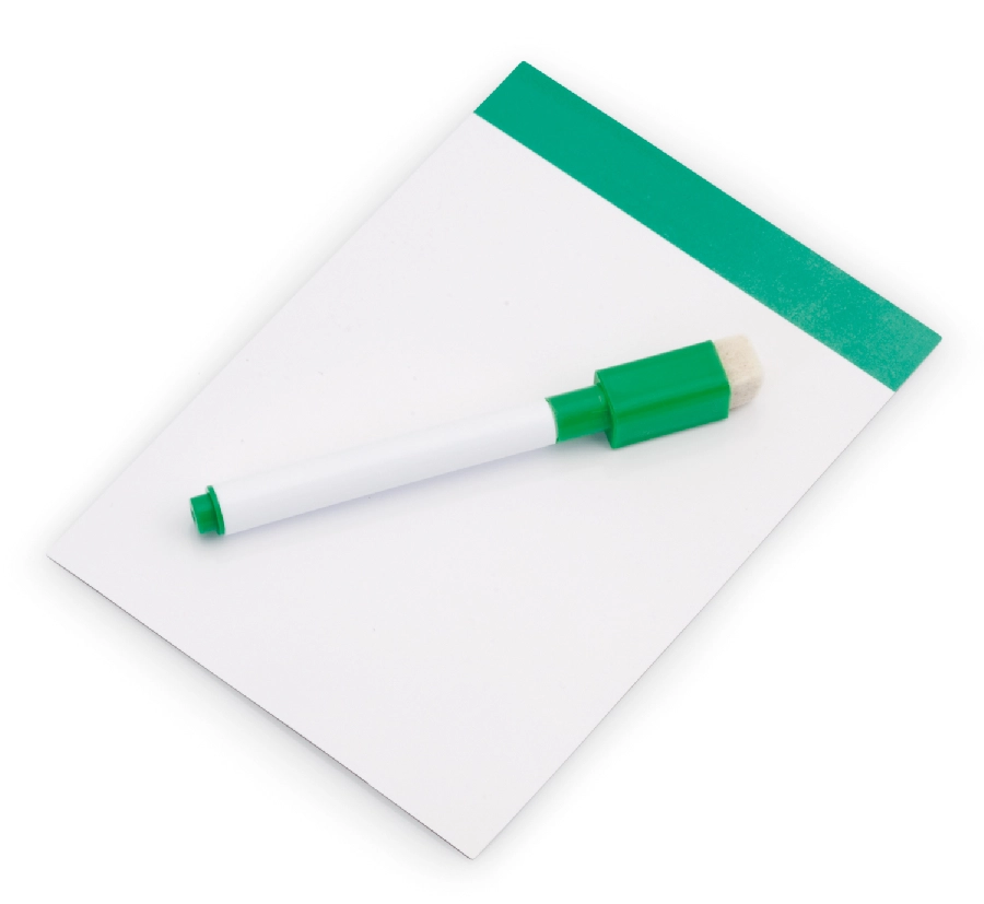 Tablica do pisania z magnesem na lodówkę, pisak, gumka V7560-06 zielony