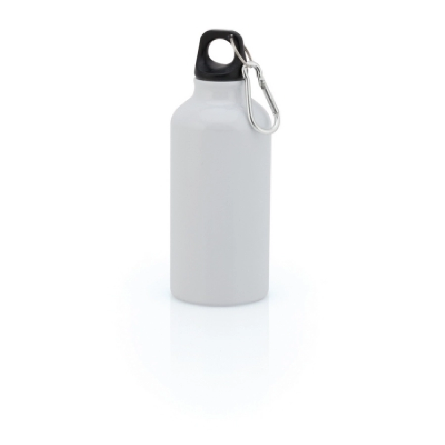 Butelka sportowa 400 ml z karabińczykiem V7647-02 biały
