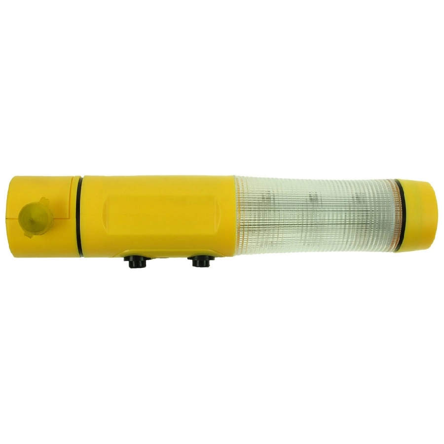 Latarka bezpieczeństwa 1 LED, przecinak do pasów, młotek bezpieczeństwa | Auden V7735-08 żółty