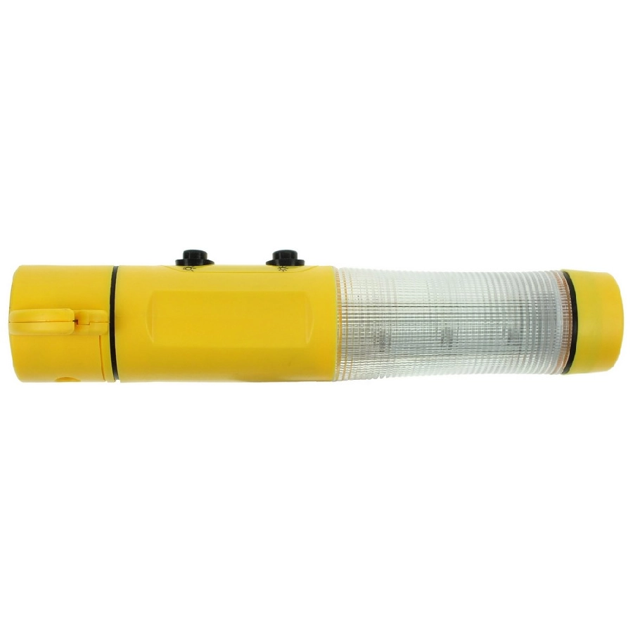 Latarka bezpieczeństwa 1 LED, przecinak do pasów, młotek bezpieczeństwa | Auden V7735-08 żółty