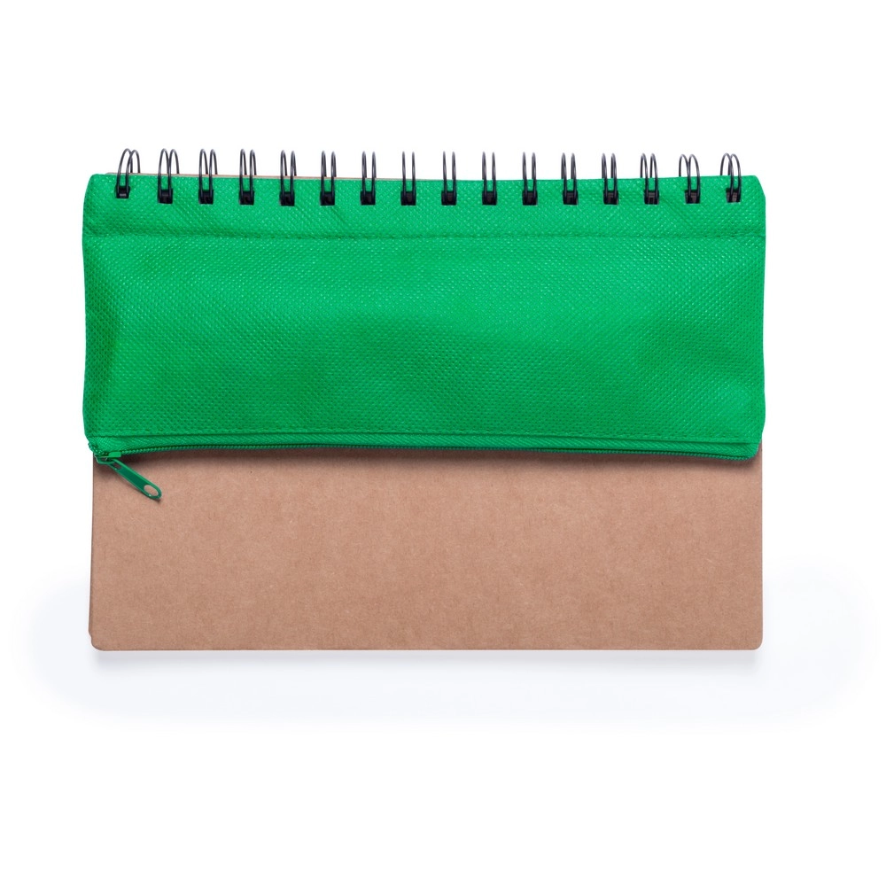 Zestaw szkolny, piórnik, 2 ołówki, długopis, notatnik, linijka, gumka i temperówka V7870-06 zielony