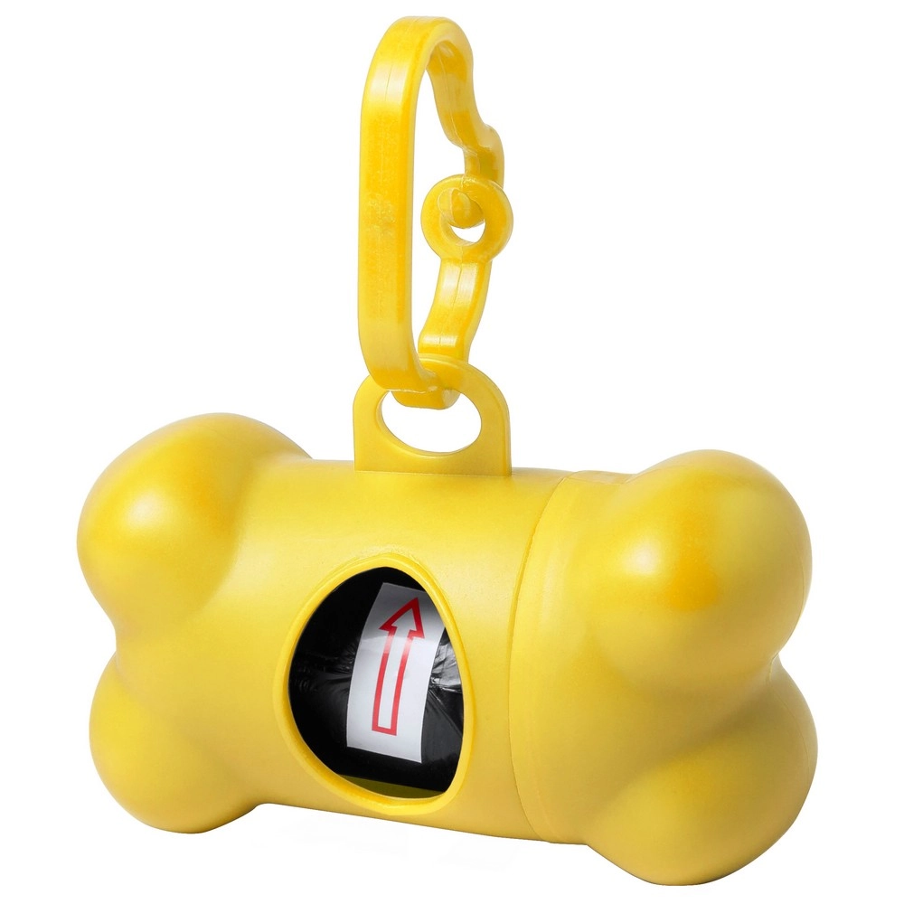 Zasobnik z woreczkami na psie odchody V7895-08 żółty