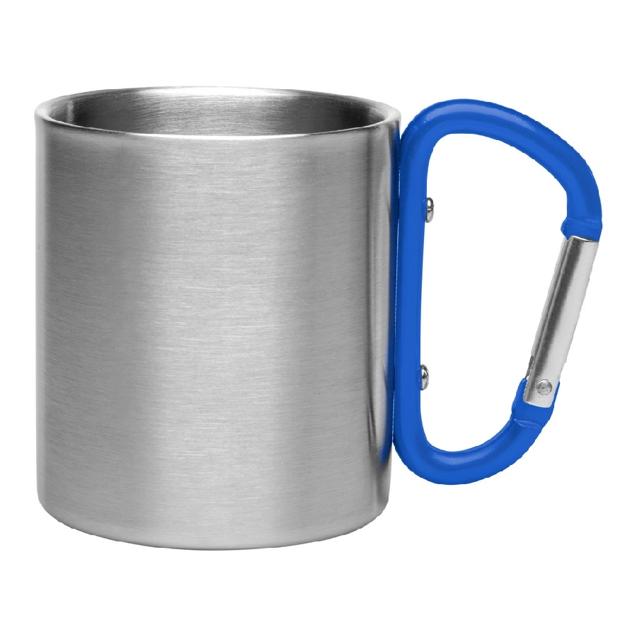 Metalowy kubek 210 ml z karabińczykiem | Easton V8437-11 niebieski