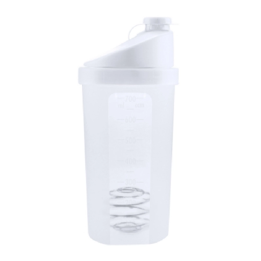 Butelka sportowa 700 ml, shaker V8438-02 biały