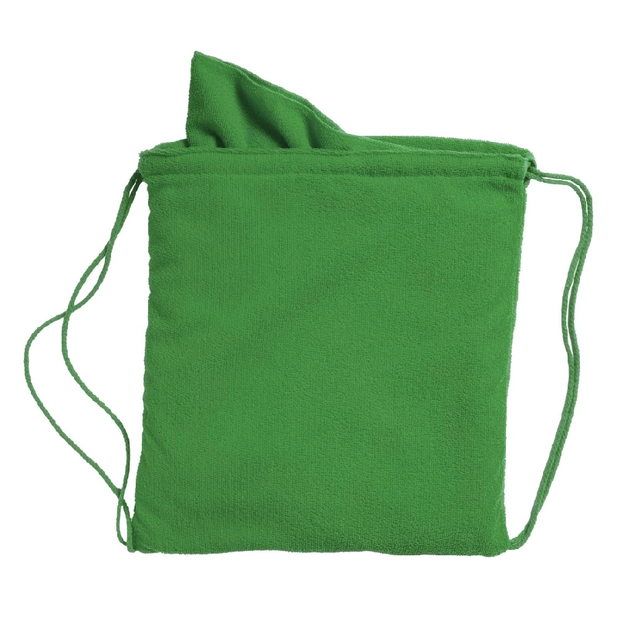 Worek ze sznurkiem, ręcznik V8453-06 zielony