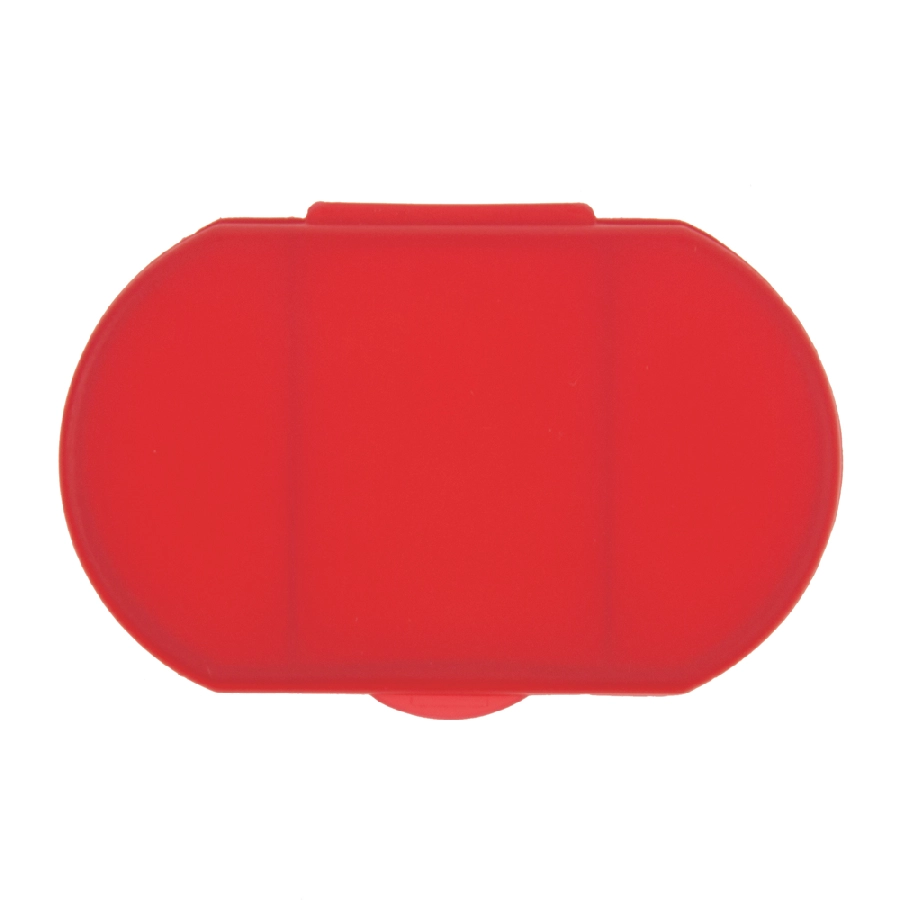 Pojemnik na tabletki z 3 przegrodami V8501-05 czerwony