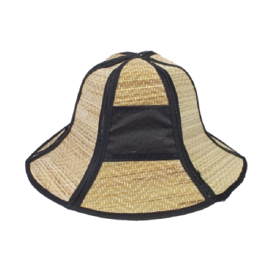 Składany kapelusz plażowy V8604-03 czarny