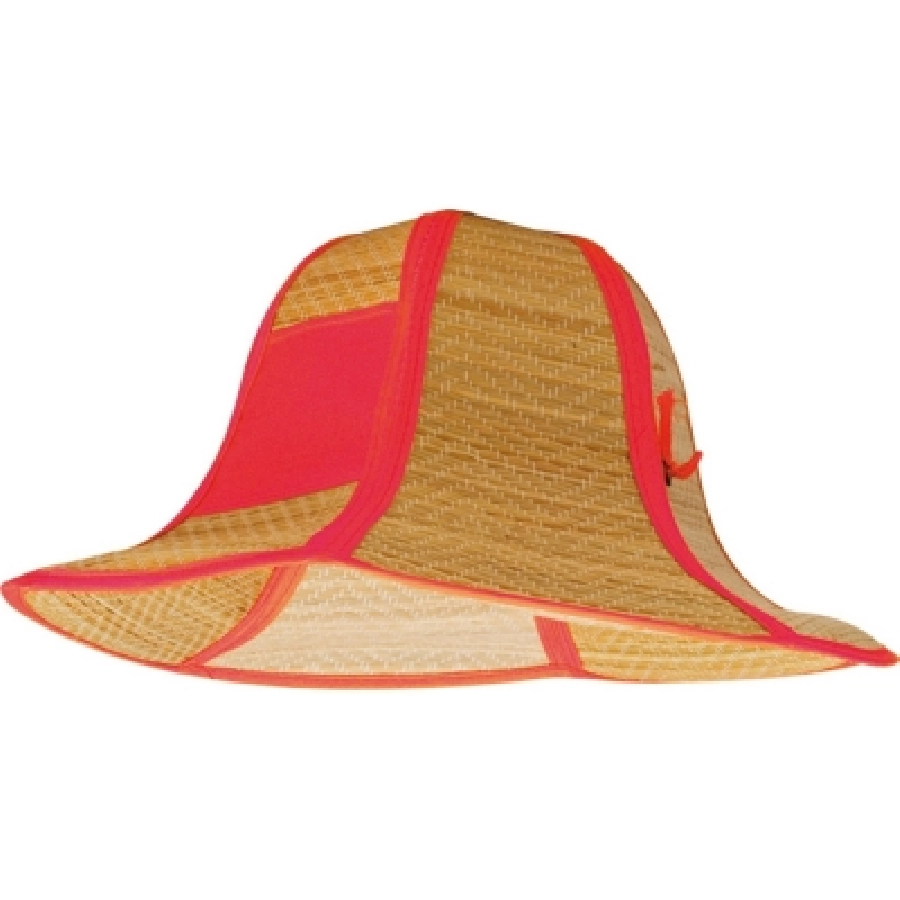 Składany kapelusz plażowy V8604-05 czerwony