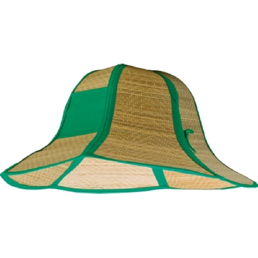 Składany kapelusz plażowy V8604-06 zielony