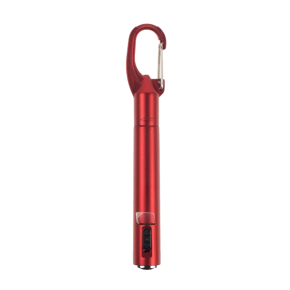 Latarka 1 LED, długopis i karabińczyk V8735-05 czerwony