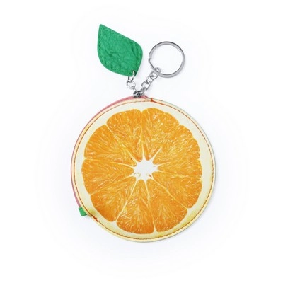 Brelok do kluczy, portmonetka owoc V8986-07 pomarańczowy