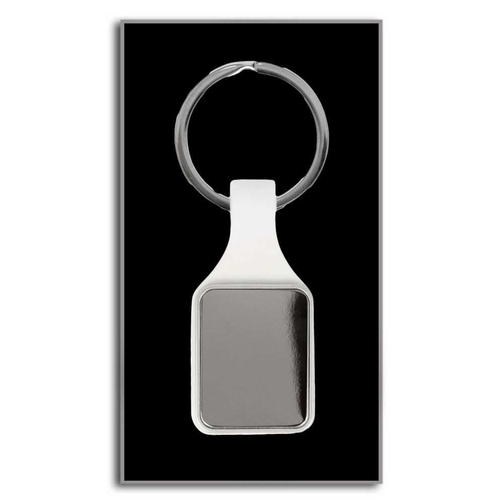 Brelok do kluczy, lusterko V8994-02 biały