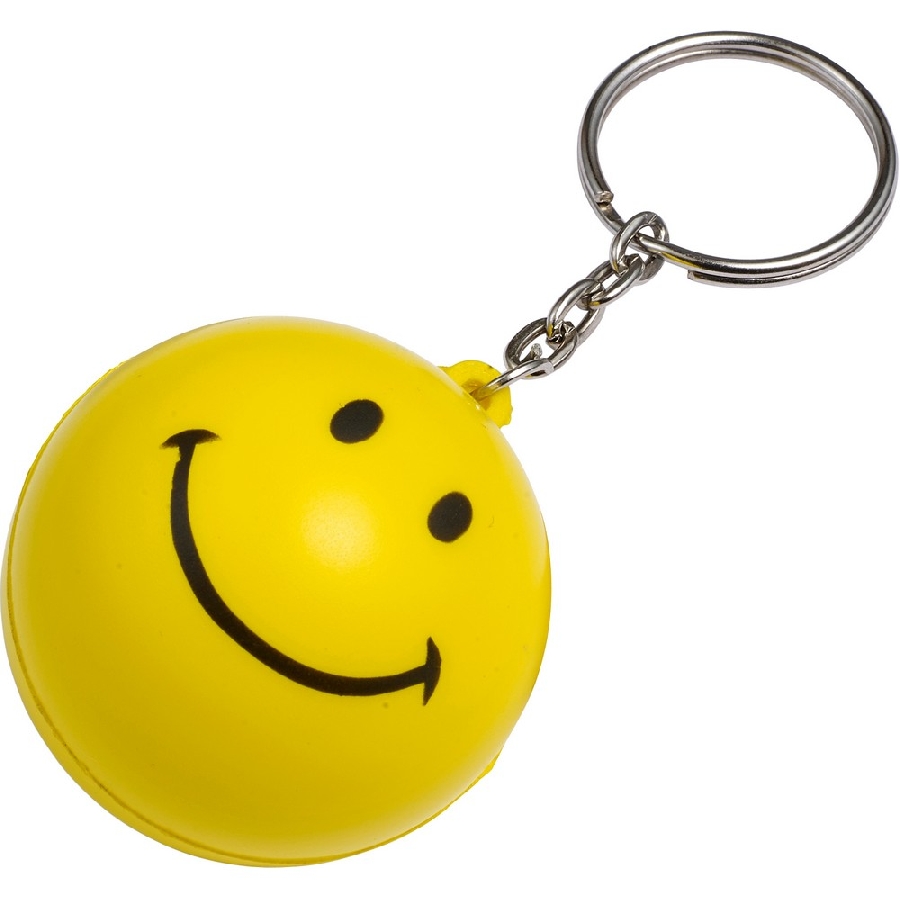 Brelok do kluczy, antystres uśmiechnięta buzia V8997-08 żółty