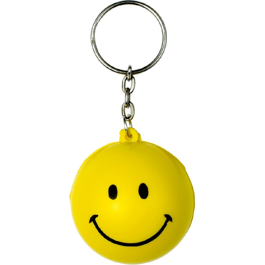 Brelok do kluczy, antystres uśmiechnięta buzia V8997-08 żółty