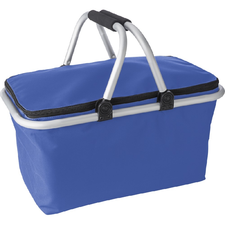 Koszyk poliestrowy, składany, torba termoizolacyjna V9432-11 niebieski