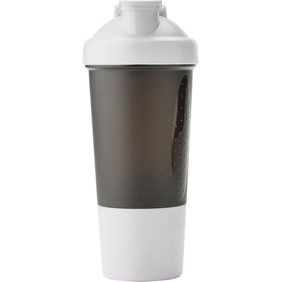 Butelka sportowa 500 ml, shaker V9469-02 biały