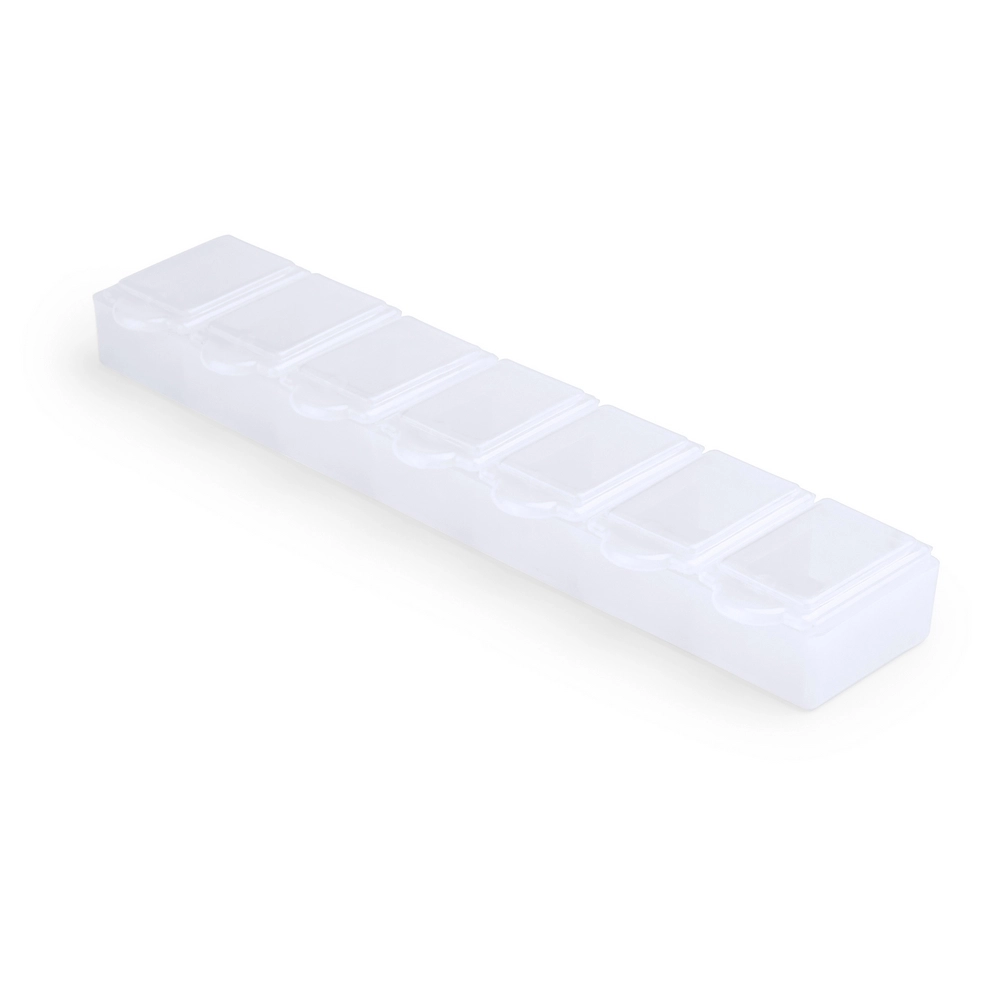 Pojemnik na tabletki z 7 przegrodami V9597-02 biały