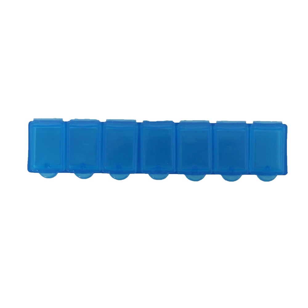Pojemnik na tabletki z 7 przegrodami V9597-11 niebieski