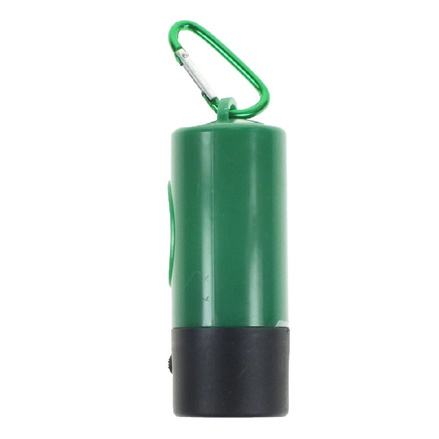 Zasobnik z woreczkami na psie odchody, lampka LED V9634-06 zielony