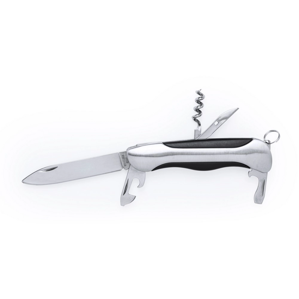 Nóż wielofunkcyjny, scyzoryk V9729-32 srebrny
