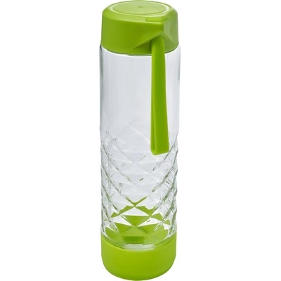 Szklana butelka 590 ml, pasek na rękę V9873-10 zielony