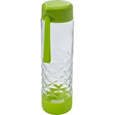 Szklana butelka 590 ml, pasek na rękę V9873-10 zielony