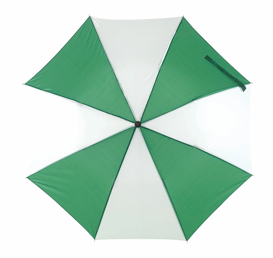 Parasol składany bez automatu REGULAR, biały, zielony 56-0101113 zielony