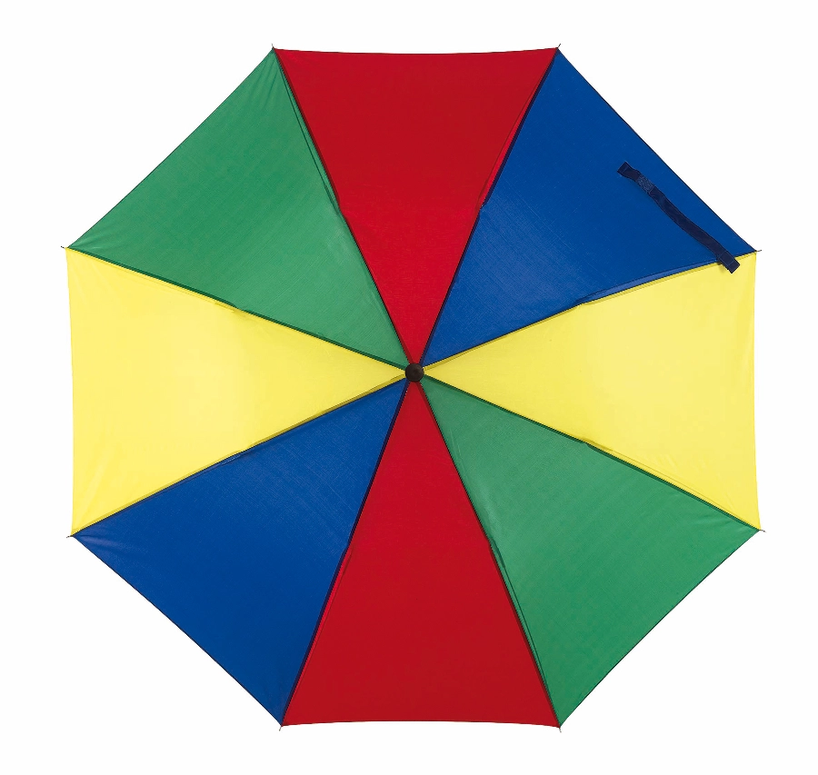 Parasol składany bez automatu REGULAR, czerwony, niebieski, zielony, żółty 56-0101115 wielokolorowy