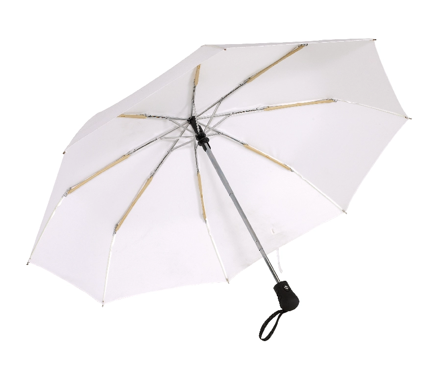 Automatyczny, wiatroodporny, kieszonkowy parasol BORA, biały 56-0101182 biały