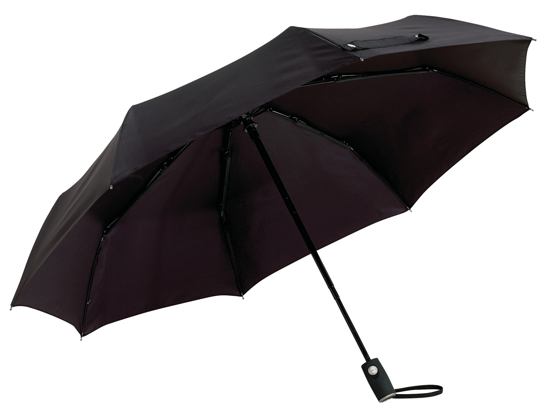 Automatyczny, wiatroodporny, składany parasol ORIANA, czarny 56-0101221 czarny